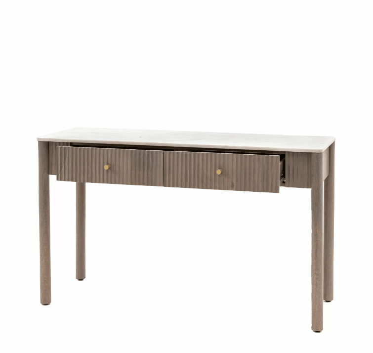 Charles Ted Oslo Mango Wood and Marble Console Table - CharlesTed Home
