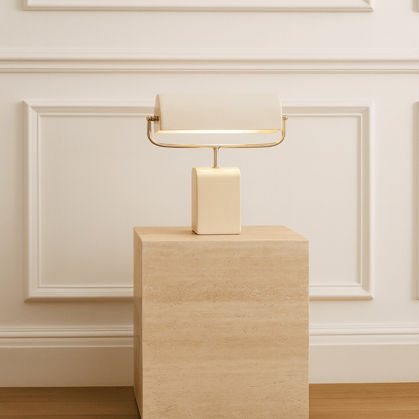 Oslo Cream and Nickel Dome Table Lamp