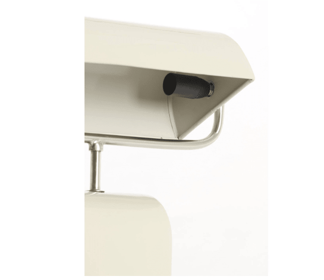 Charles Ted Oslo Nickel Dome Table Lamp | Modern Cream Metal Light - CharlesTed Home