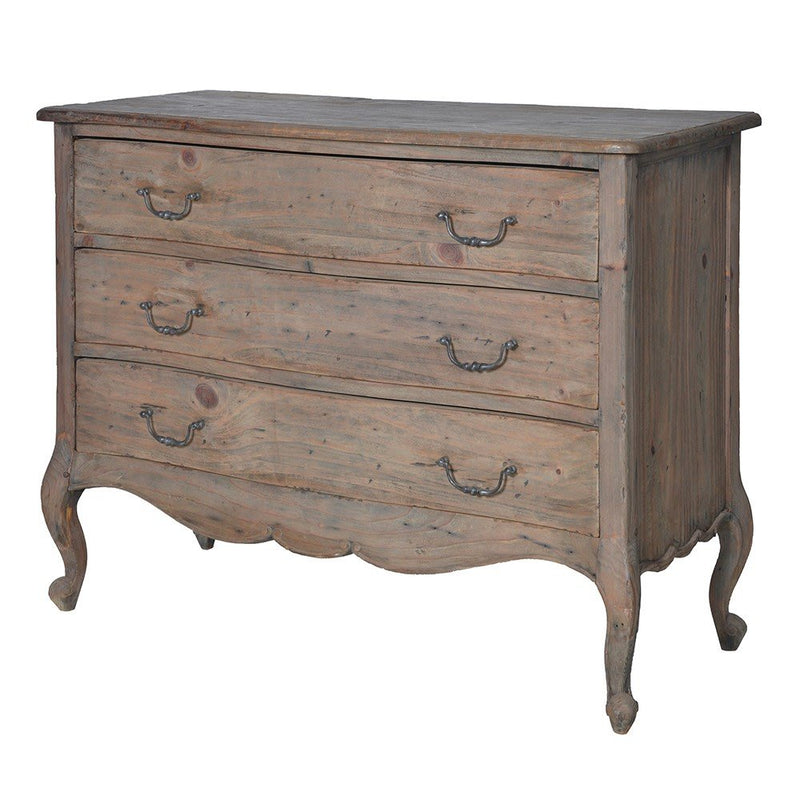 Rupert Reclaimed Pine Chest of Drawers | French Provincial