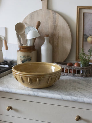 Charles Ted Rustic Amber Glaze Artisan Decorative Bowl | Handcrafted Vintage Style Ceramic - CharlesTed Home