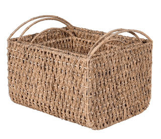 Charles Ted Rustic Charm Water Hyacinth Baskets | Set of Three - CharlesTed Home
