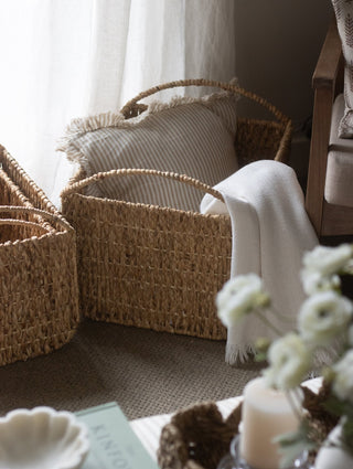 Charles Ted Rustic Charm Water Hyacinth Baskets | Set of Three - CharlesTed Home