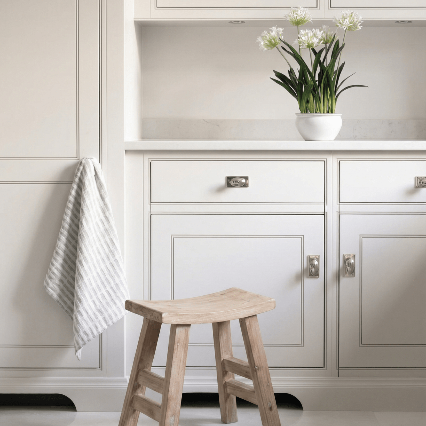 Charles Ted Rustic Wooden Stool - Handcrafted Solid Wood Accent Seat - CharlesTed Home