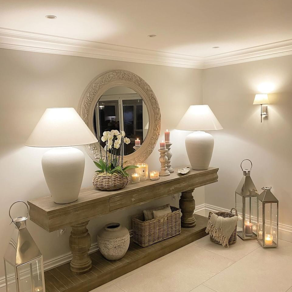 Charles Ted Sarah Console Table - Rustic Pine Elegance with Practical Storage - CharlesTed Home