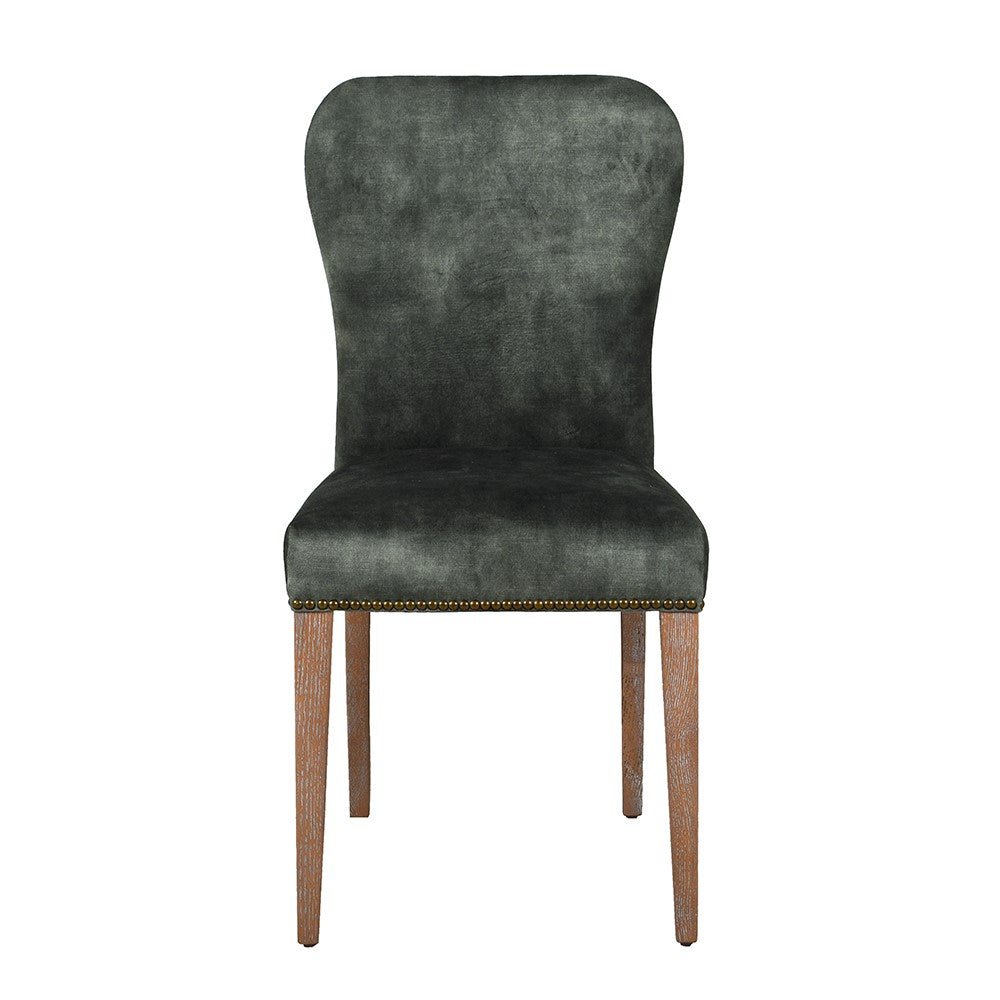 Charles Ted Savannah Velvet Dining Chair | Forest Green - CharlesTed Home