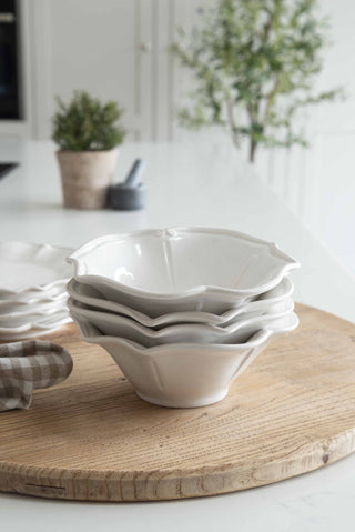 Charles Ted Scalloped Dinner Service | White | Set of 12 - CharlesTed Home