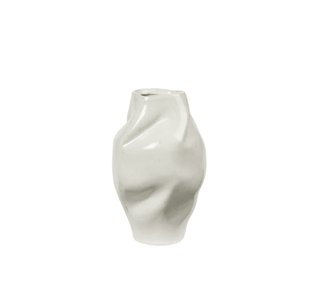 Charles Ted Sculpted Glossy Stoneware Vase | Organic Modern Design - CharlesTed Home