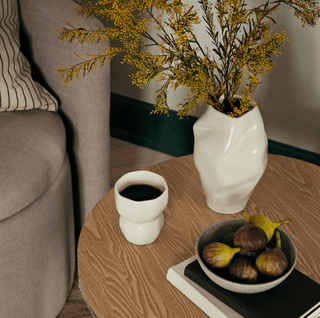 Charles Ted Sculpted Glossy Stoneware Vase | Organic Modern Design - CharlesTed Home