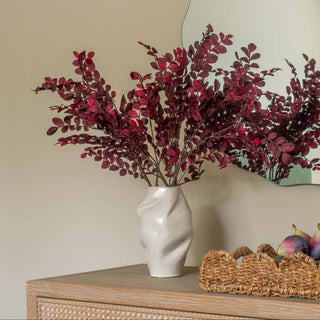 Charles Ted Sculpted Glossy Stoneware Vase | Organic Modern Design - CharlesTed Home