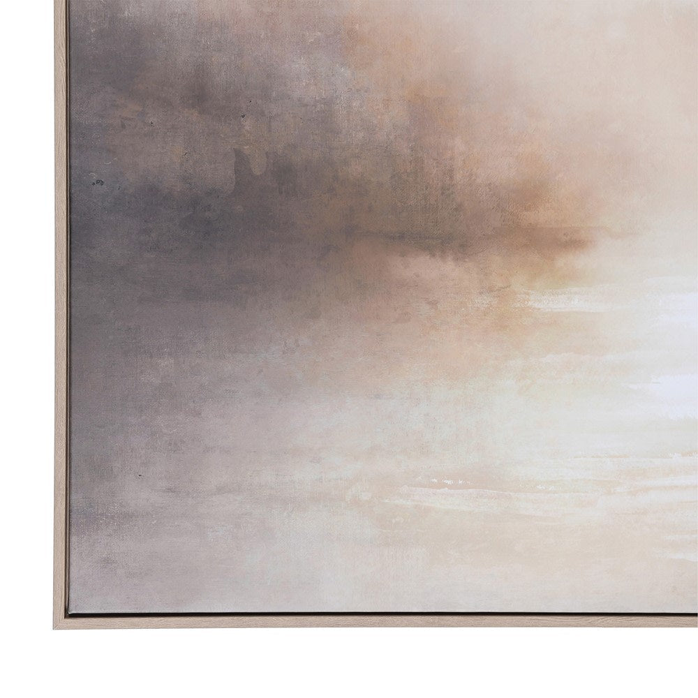 Charles Ted Serenity Mist Lake Canvas Artwork in Wooden Frame - CharlesTed Home