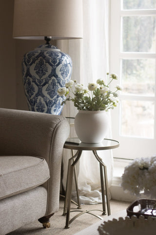 Charles Ted Set of Two Gold Manhattan Nesting Tables | Modern Glass Top Accent Tables - CharlesTed Home