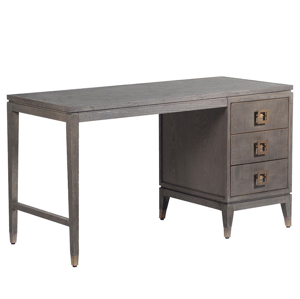 Charles Ted Sloane Oak Writing Desk with Three Drawer Storage - CharlesTed Home