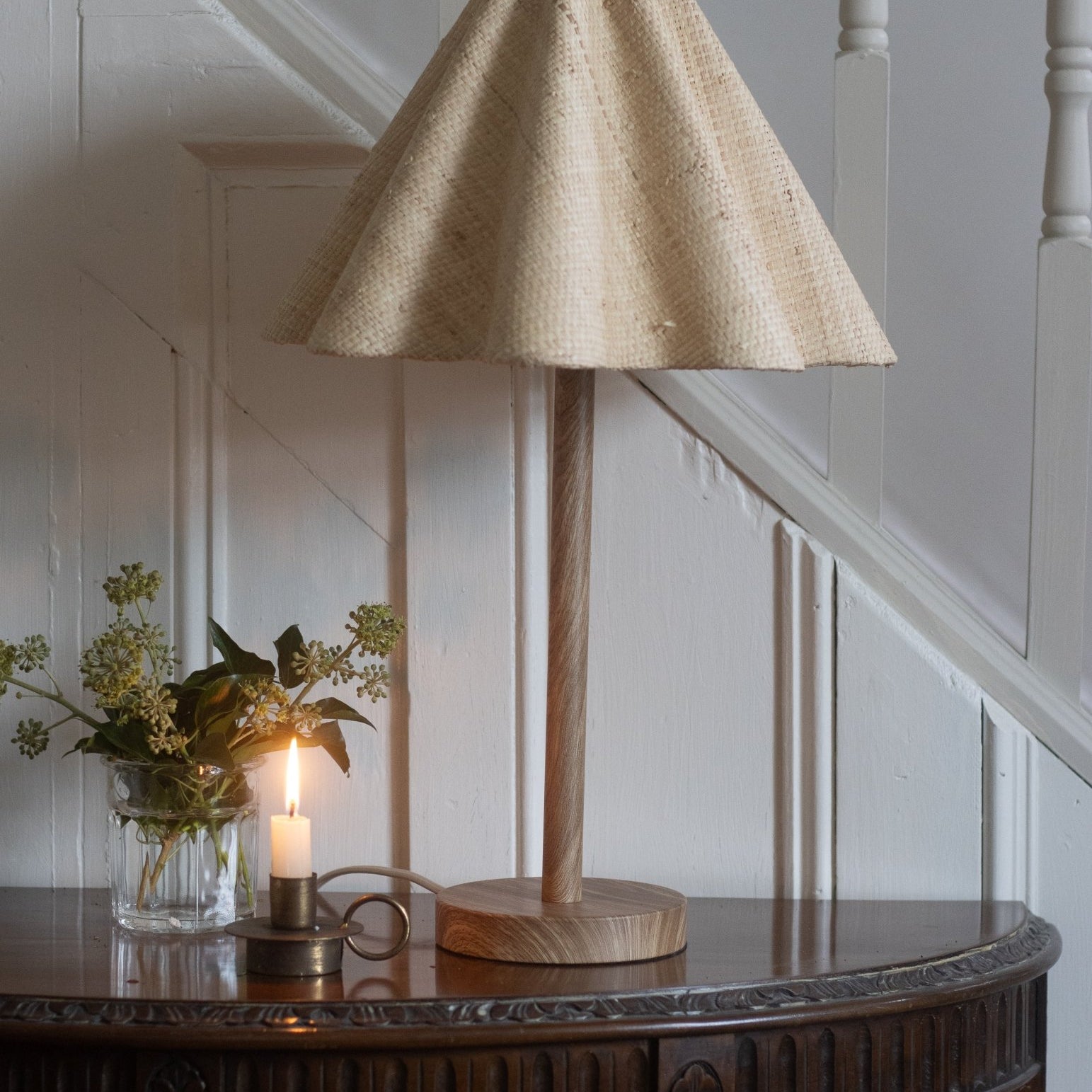 Charles Ted Soleil Rattan Lamp | Handcrafted Natural Rattan Table Lamp - CharlesTed Home