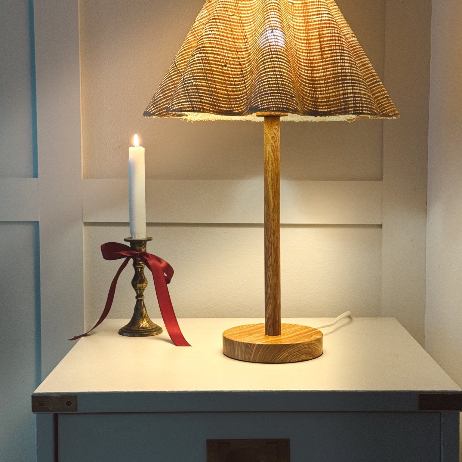 Charles Ted Soleil Rattan Lamp | Handcrafted Natural Rattan Table Lamp - CharlesTed Home