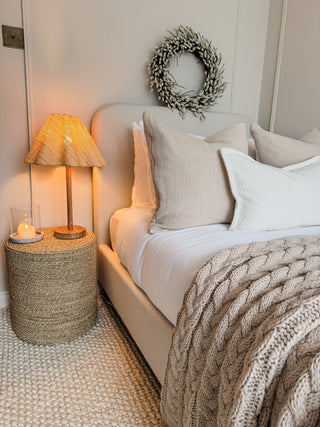 Charles Ted Soleil Rattan Lamp | Handcrafted Natural Rattan Table Lamp - CharlesTed Home