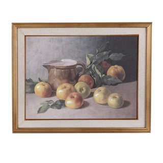 Charles Ted Still Life Fruit Painting with Ceramic Jug in Wooden Frame | Classic Wall Art Décor - CharlesTed Home