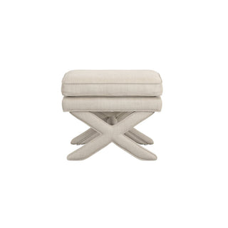 Charles Ted Studio CTH Hamptons Cross Leg Footstool | Stone - CharlesTed Home