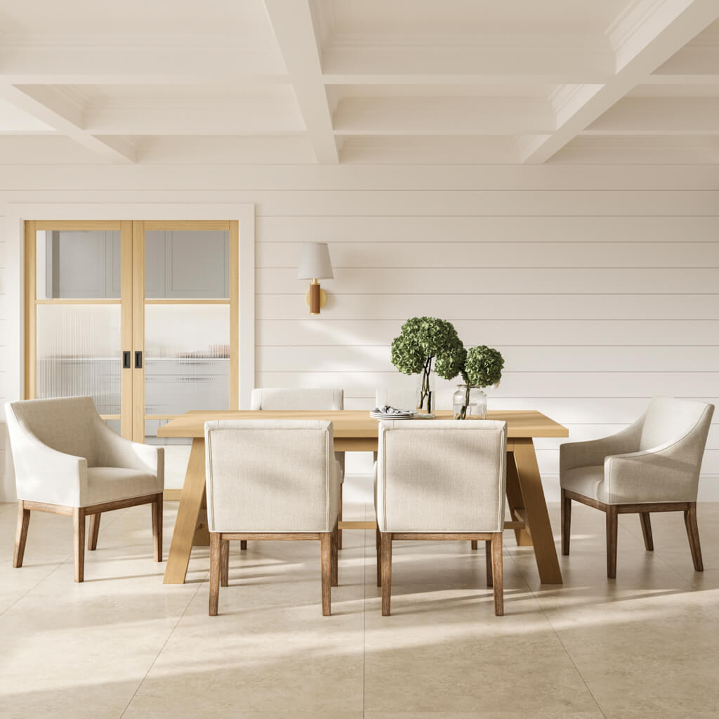 Charles Ted Studio CTH Marisia Linen Effect Dining Chair - CharlesTed Home