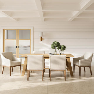 Charles Ted Studio CTH Marisia Linen Effect Dining Chair - CharlesTed Home