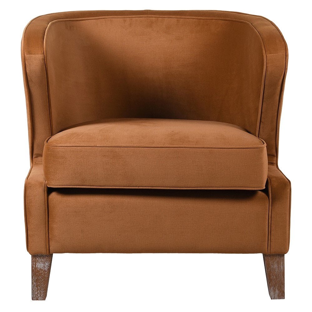 Charles Ted Tub Chair | Caramel Velour - CharlesTed Home