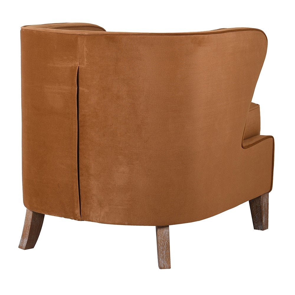 Charles Ted Tub Chair | Caramel Velour - CharlesTed Home