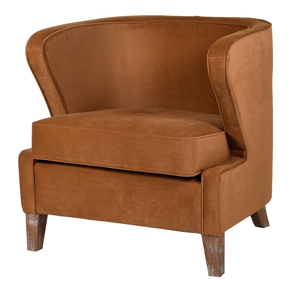 Charles Ted Tub Chair | Caramel Velour - CharlesTed Home