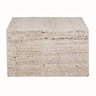 Charles Ted Tuscany Marble Coffee Table | Natural Travertine Effect Stone Cube - CharlesTed Home