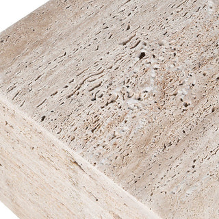 Charles Ted Tuscany Marble Coffee Table | Natural Travertine Effect Stone Cube - CharlesTed Home