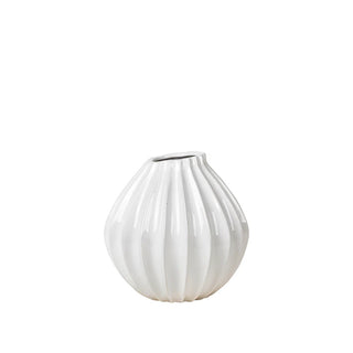 Charles Ted Waveform Ceramic Vase | White - CharlesTed Home
