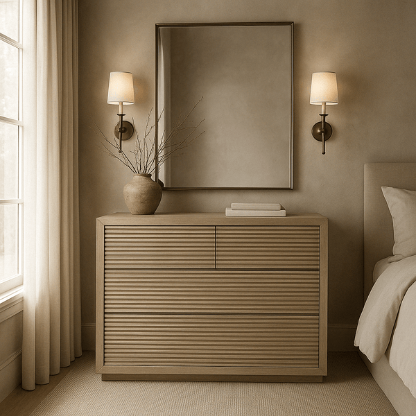 Wenlock Ribbed Oak Chest of Drawers