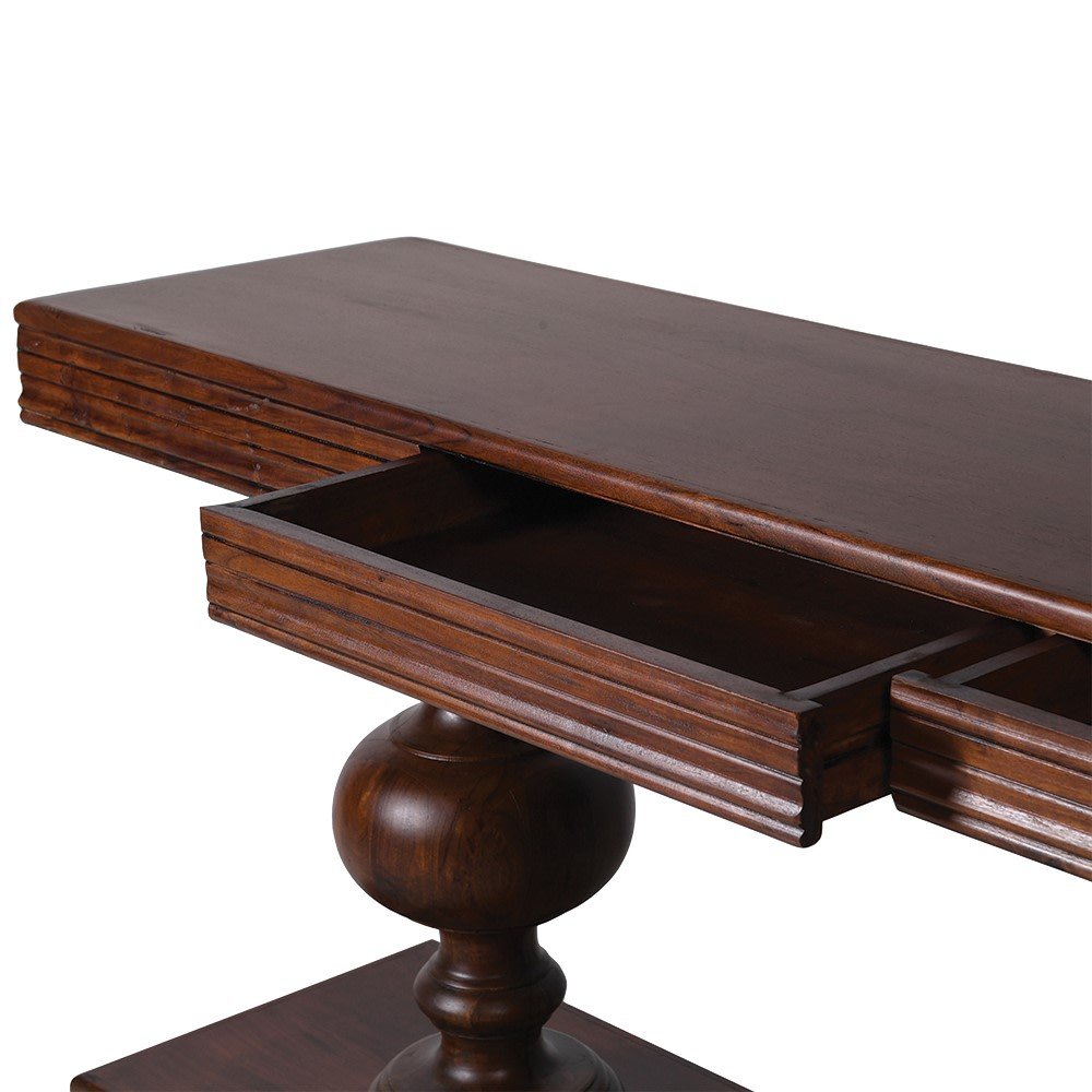 Charles Ted Winslow Console Table | Rustic Elegance in Dark Acacia Wood - CharlesTed Home