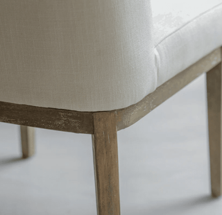 Charles Ted Winslow Linen Dining Chair with Solid Wood Frame - CharlesTed Home