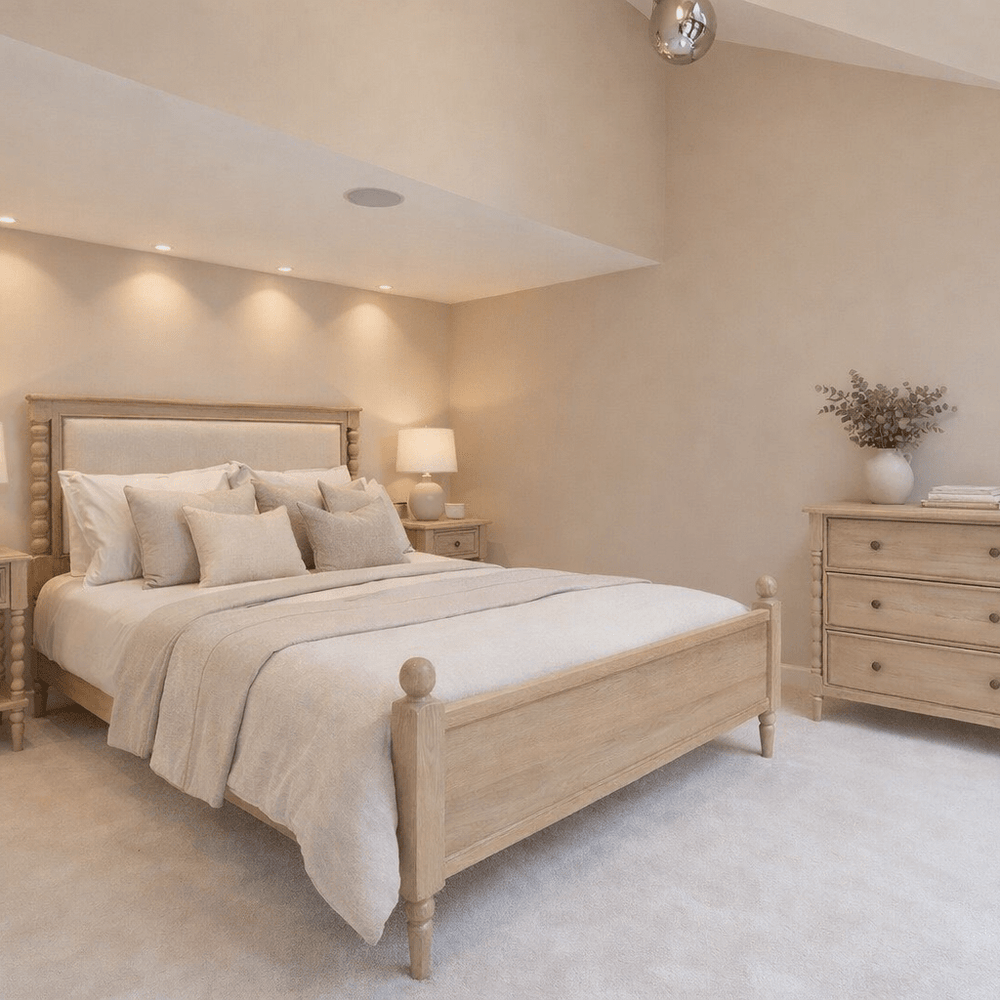 Antoine Bedside Table Limewashed Oak & Oak Veneer – CharlesTed Home