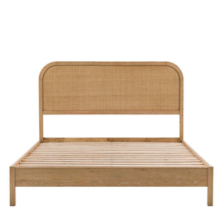 CharlesTed Cheltenham Rattan Bed Frame in Lime Washed Oak | Available in Two Sizes - CharlesTed Home