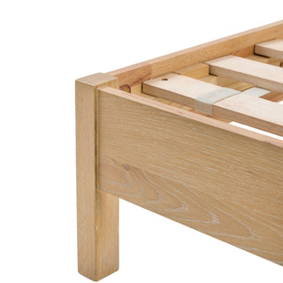 CharlesTed Cheltenham Rattan Bed Frame in Lime Washed Oak | Available in Two Sizes - CharlesTed Home