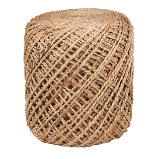 Coberley woven jute rope pouf in natural