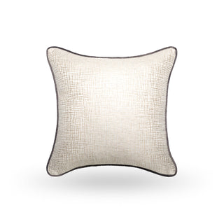 Cranborne pearl cushion with angelite blue velvet piping