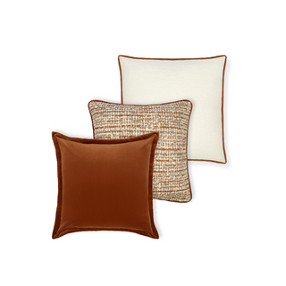 Elkstone cushion trio in cream bouclé, carnelian and citrine