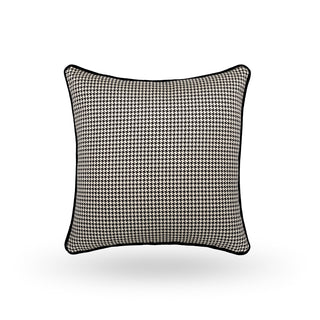 Harewood black and beige houndstooth cushion from the trio
