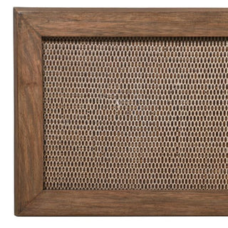 CharlesTed Home Bali Grove Bayur Wood Console Table with Woven Rattan Shelves - CharlesTed Home