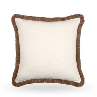 CharlesTed Home Bouclé Fringe Cushion – A Timeless, Textural Accent for Every Season | Available in Two Sizes - CharlesTed Home
