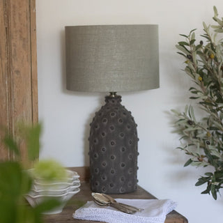 CharlesTed Home Callie Brown Ceramic Table Lamp with Natural Cotton Shade - CharlesTed Home