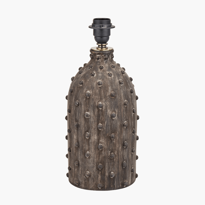 CharlesTed Home Callie Brown Ceramic Table Lamp with Natural Cotton Shade - CharlesTed Home