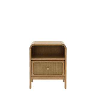 CharlesTed Home Cheltenham Rattan Bedside Table in Lime Washed Oak - CharlesTed Home