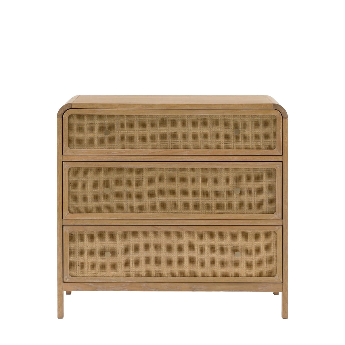 CharlesTed Home Cheltenham Rattan Chest of Drawers in Lime Washed Oak - CharlesTed Home