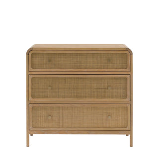 CharlesTed Home Cheltenham Rattan Chest of Drawers in Lime Washed Oak - CharlesTed Home