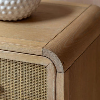 CharlesTed Home Cheltenham Rattan Chest of Drawers in Lime Washed Oak - CharlesTed Home