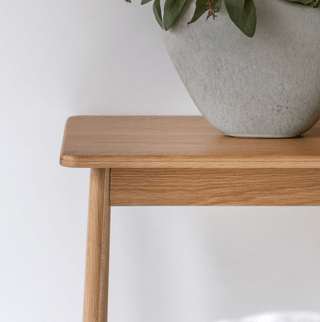 CharlesTed Home Edmund Solid Oak Console Table Minimal Wooden Hallway Table - CharlesTed Home