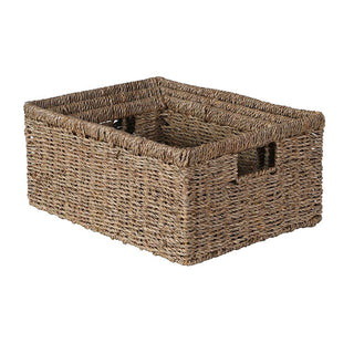 CharlesTed Home Natural Seagrass Storage Trays | Set of Three - CharlesTed Home